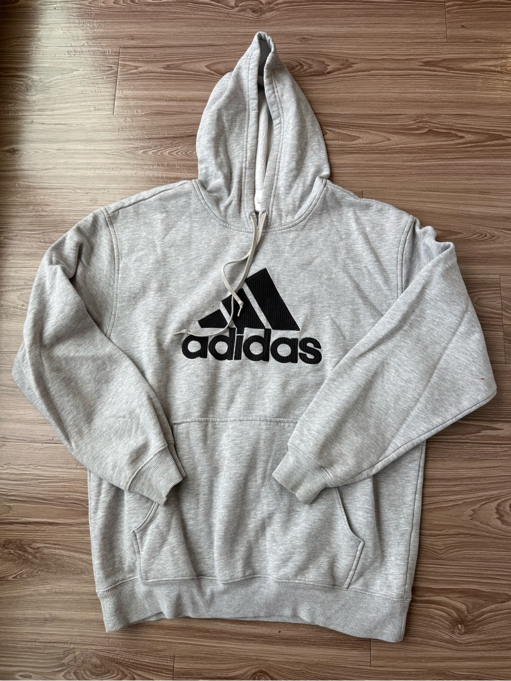 Adidas Men’s Hoodie – Size Large - Grey and Black